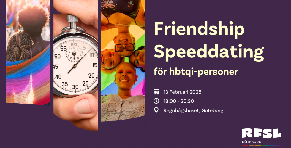 Välkomna på Friendship Speeddating för hbtqi-personer!